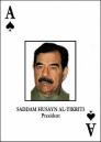 Ace of Spades, former Iraqi President, a.k.a. The Butcher of Baghdad, captured by U.S. forces.
