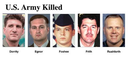 Photographs of five of the ten killed in the MH-47E crash in the Philippines.