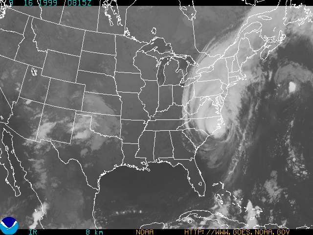 Satellite view of Hurricane Floyd.