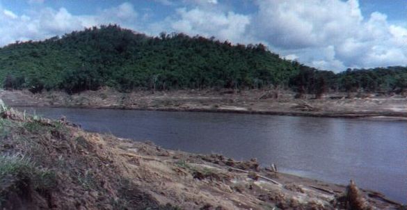 A flooded river in eastern Honduras.