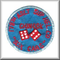 A patch from the 178th Assault Support Helicopter Company - "Box Cars", from their days in the Republic of Vietnam.