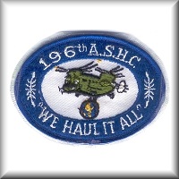 A patch from the 196th Assault Support Helicopter Company, from their days in the Republic of Vietnam.