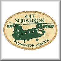 A patch from the 447th Squadron when Canada operated CH-47C Chinooks, date unknown.