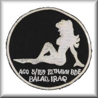 A patch from Company A, 5th Battalion, 159th Aviation Regiment, normally located in Washington State, while deployed to Iraq, circa 2004.