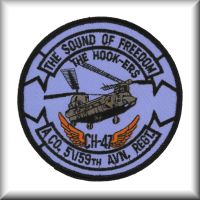 Unit patch from Company A, 5th Battalion, 159th Aviation Regiment, Washington Army Reserve, circa 2003.
