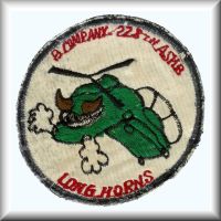 A patch from B Company, 228th Assault Support Helicopter Battailon from their days in the Republic of Vietnam.