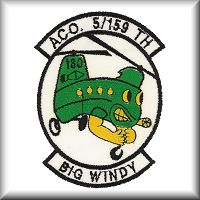 A patch from A Company - "Big Windy", 5th Battailion, 159th Aviation Regiment.