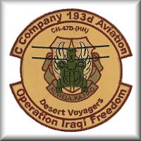 A patch from Company C, 193rd Aviation, normally located in Hawaii, while deployed to Iraq, circa 2004.