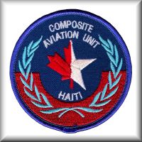 A patch from a composite unit that included Chinooks from the United States Army Reserve, located in the State of Washington, when that unit deployed to Haiti.