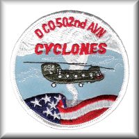 D Company - "Cyclones" unit patch, circa 1987