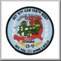 The unit patch of Detachment 6, Combat Aviation Battalion, while deployed to Haiti, circa 1995-1996.