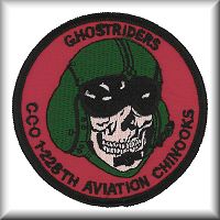 A patch from C Company - "Ghostriders", 1st Battalion, 228th Aviation Battalion, date and location unknown.