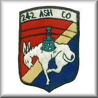 A unit patch from the 242nd Aviation Company - "Muleskinners", from thier days in the Republic of Vietnam.