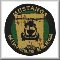 A patch from Detachment 1, Company G - "Mustangs", while located in the State of Nevada, date unknown.