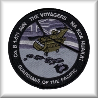 Company B - "Voyagers", 171st Aviation Regiment, Army National Guard, unit patch circa November 2011. Click-N-Go Here to view more unit patches.