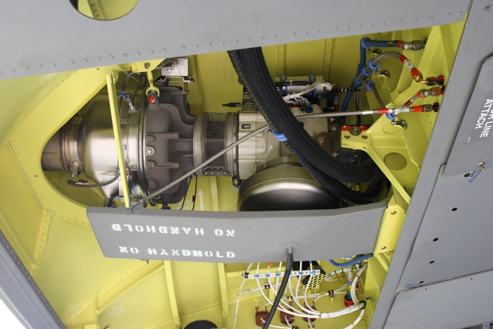 The Auxiliary Power Unit (APU) installed in CH-47F Chinook helicopter 07-08738 as of 6 August 2010.