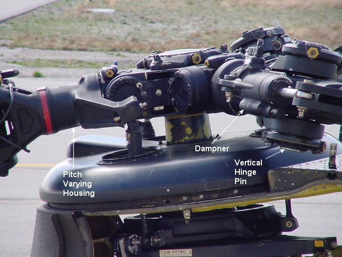 The CH-47D Chinook helicopter Forward Rotor Head.